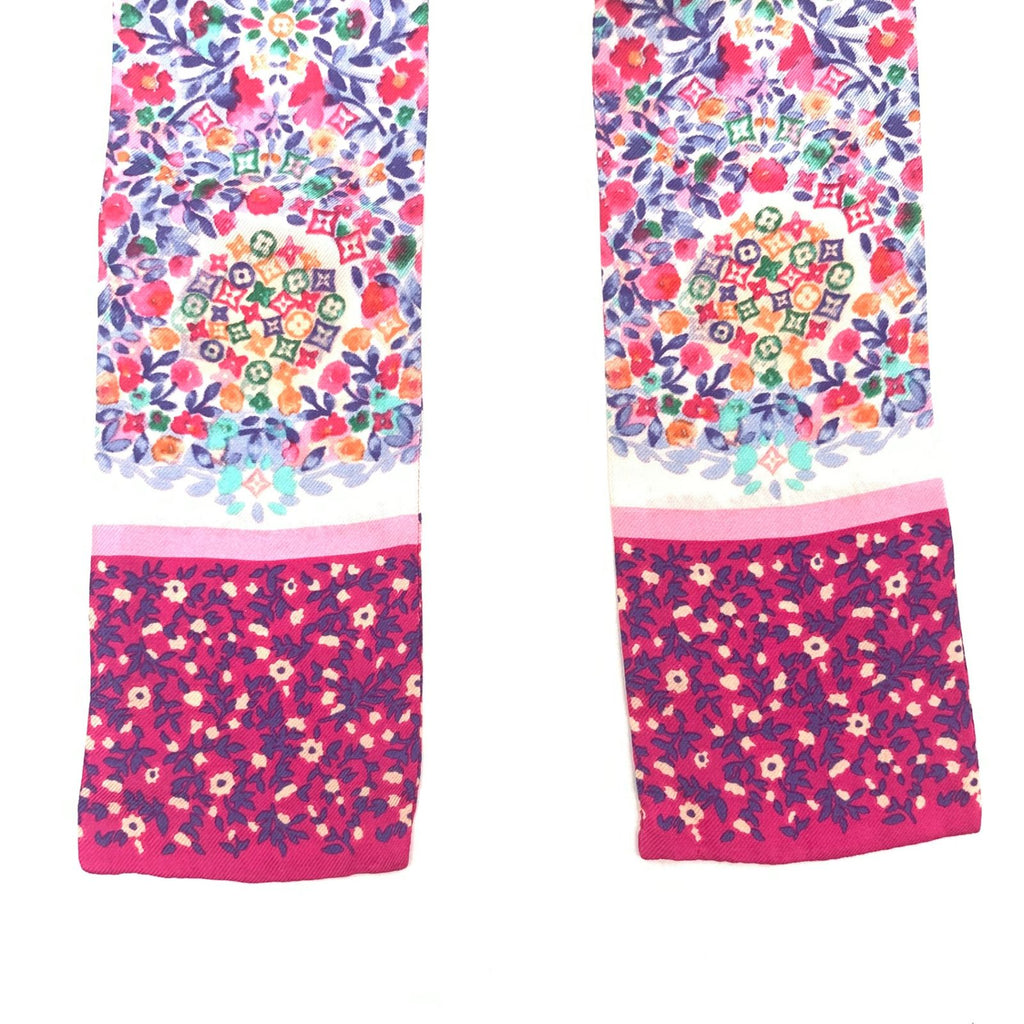 Louis Vuitton Bandeau Catana Scarf Floral Pink Multicolor — view 3