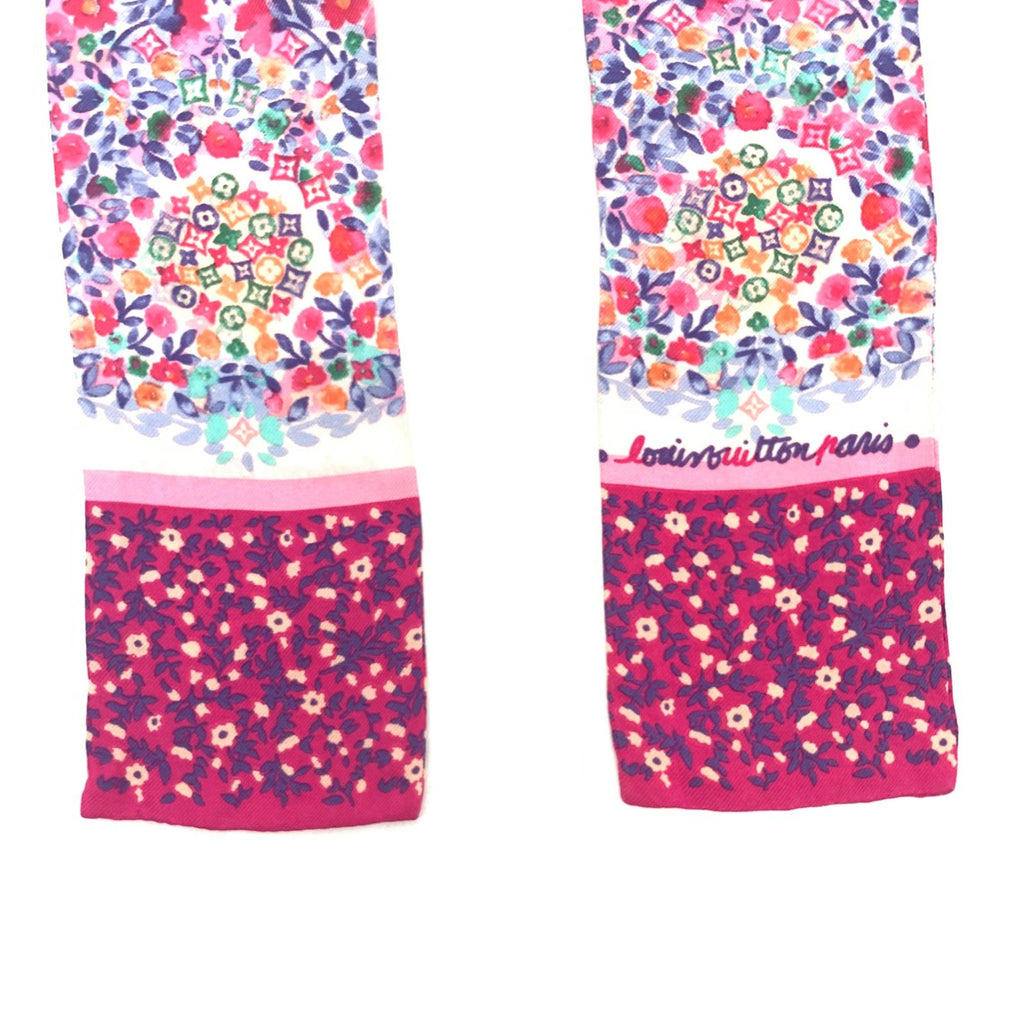 Louis Vuitton Bandeau Catana Scarf Floral Pink Multicolor — view 4