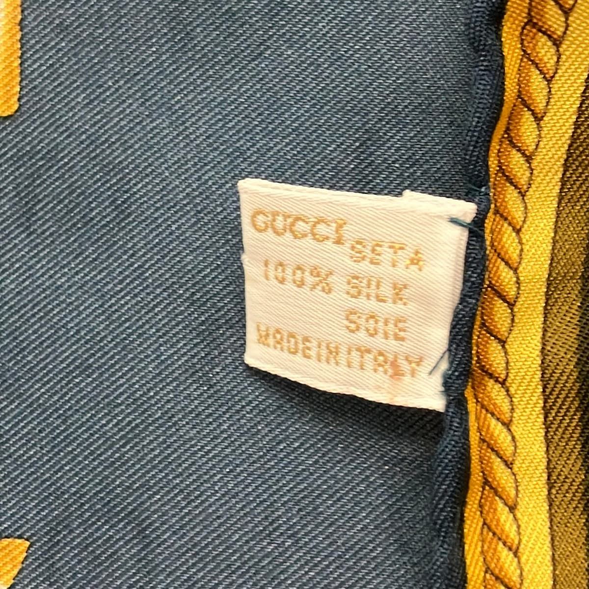 Gucci Scarf Navy Red Multi — view 2