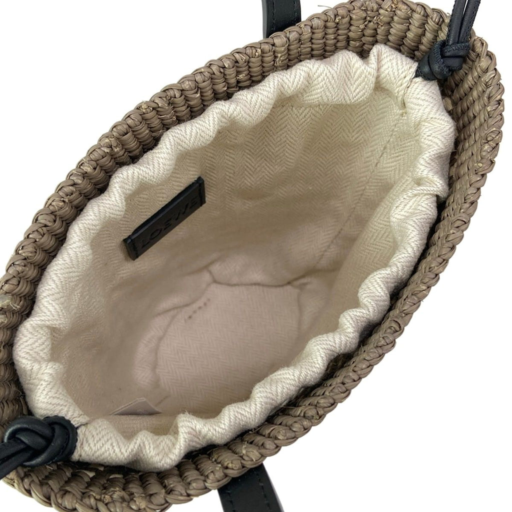Loewe Shoulder Bag Braid Pocket Khaki Natural Crossbody Basket Drawstring — view 7
