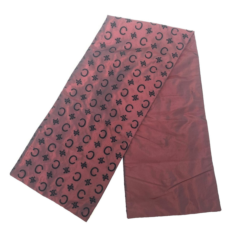 Celine Shawl Silk Purple Logo Scarf — view 2