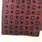 Celine Shawl Silk Purple Logo Scarf — view 3