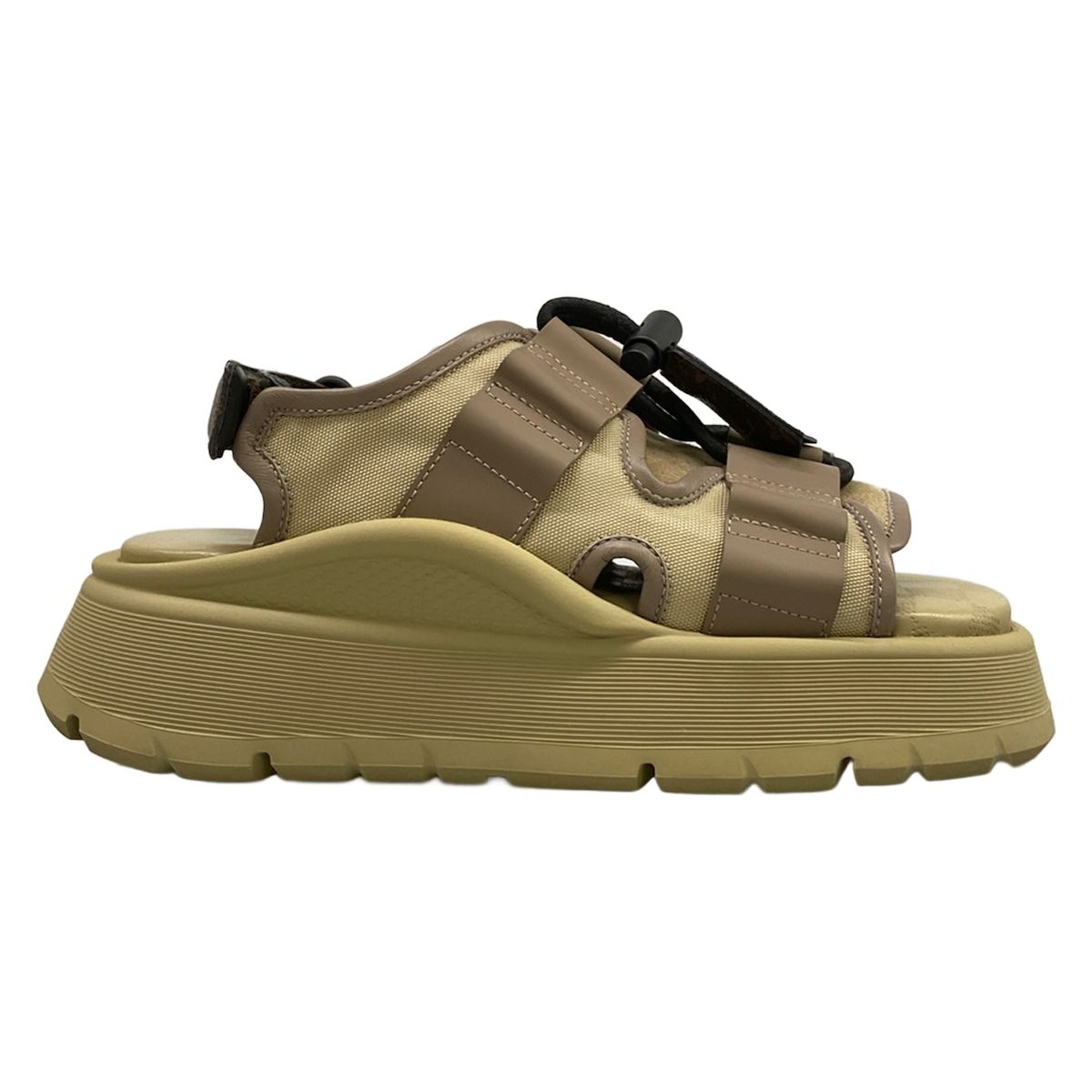 Louis Vuitton Sandals 36 Chameleon Hazelnut Brown Monogram Pattern Leather — view 4