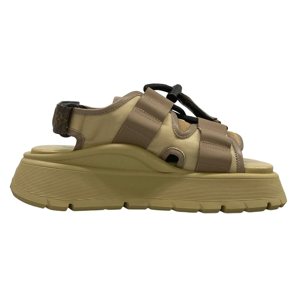 Louis Vuitton Sandals 36 Chameleon Hazelnut Brown Monogram Pattern Leather — view 2