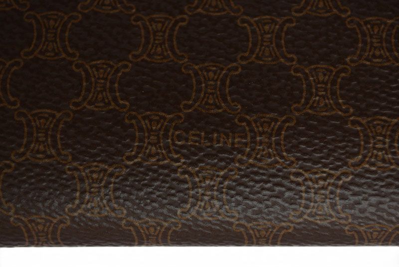 Celine Card Case Business Holder Macadam Leather Brown — view 6