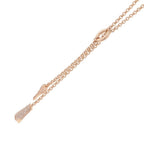 Hermes Necklace Kelly Clochette PM Diamond Total 18k Pink Gold Pendant — view 2