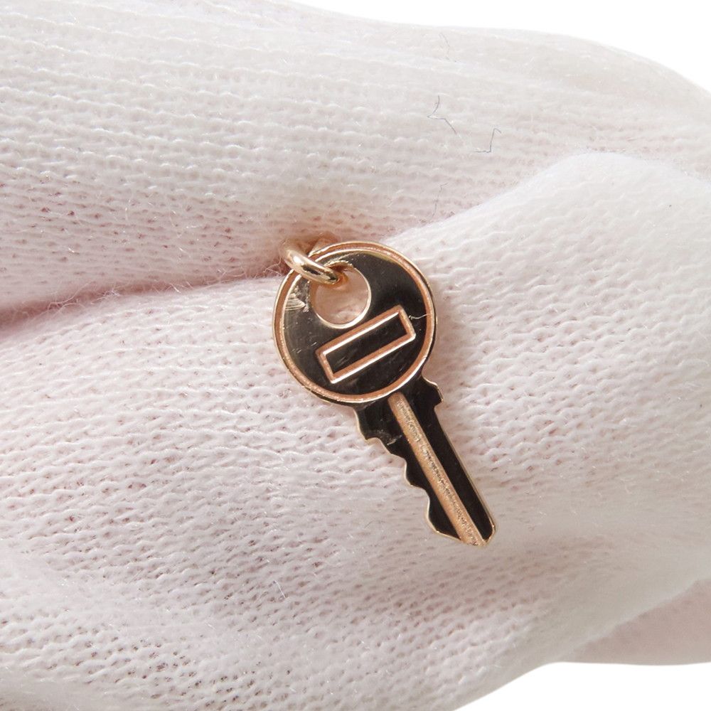 Hermes Necklace Kelly Clochette PM Diamond Total 18k Pink Gold Pendant — view 6