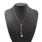 Hermes Necklace Kelly Clochette PM Diamond Total 18k Pink Gold Pendant — view 4