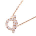Hermes Necklace Finesse Pendant Diamond Total 18k Pink Gold
