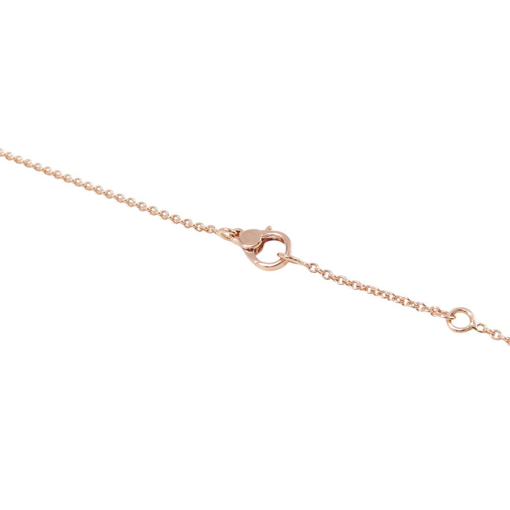 Hermes Necklace Finesse Pendant Diamond Total 18k Pink Gold — view 5