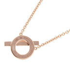 Hermes Necklace Finesse Pendant Diamond Total 18k Pink Gold — view 3