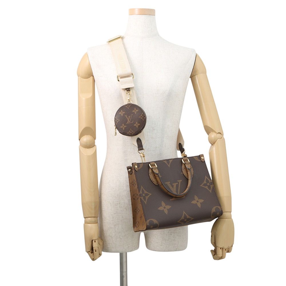 Louis Vuitton Monogram Reverse On The Go PM Giant Red 2-Way Tote — view 5