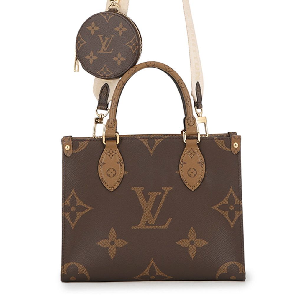Louis Vuitton Monogram Reverse On The Go PM Giant Red 2-Way Tote