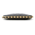 Chanel Chain Shoulder Bag Quilted CC Logo Lambskin Black — view 3