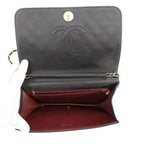 Chanel Chain Shoulder Bag Quilted CC Logo Lambskin Black — view 5