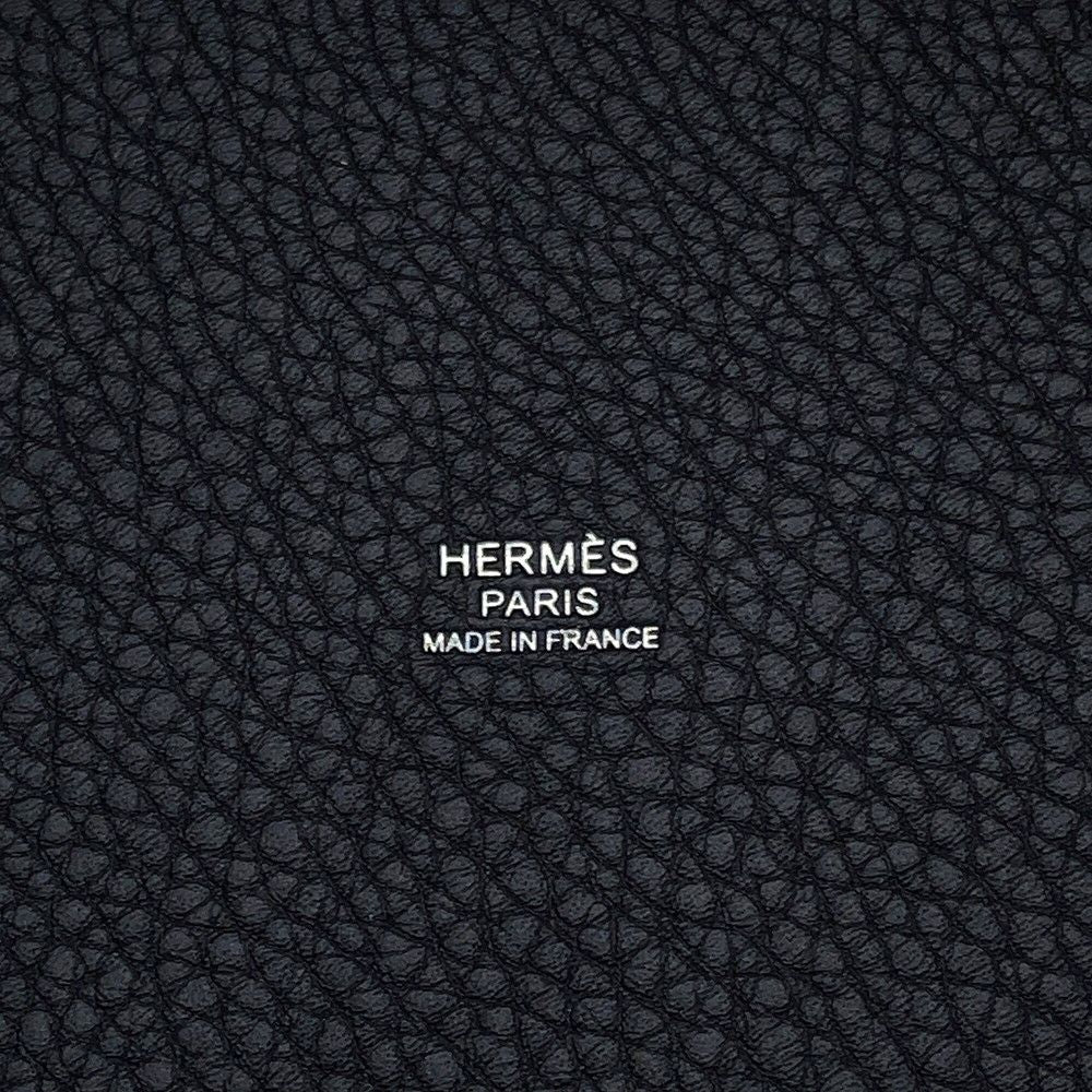 Hermes Handbag Picotin Lock PM Canvas Silver Taurillon Clemence Tote — view 9