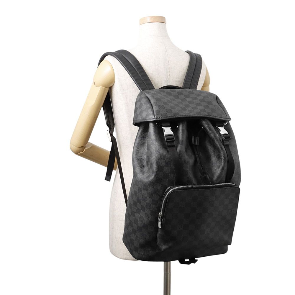Louis Vuitton Backpack Damier Graphite Zack Black — view 4