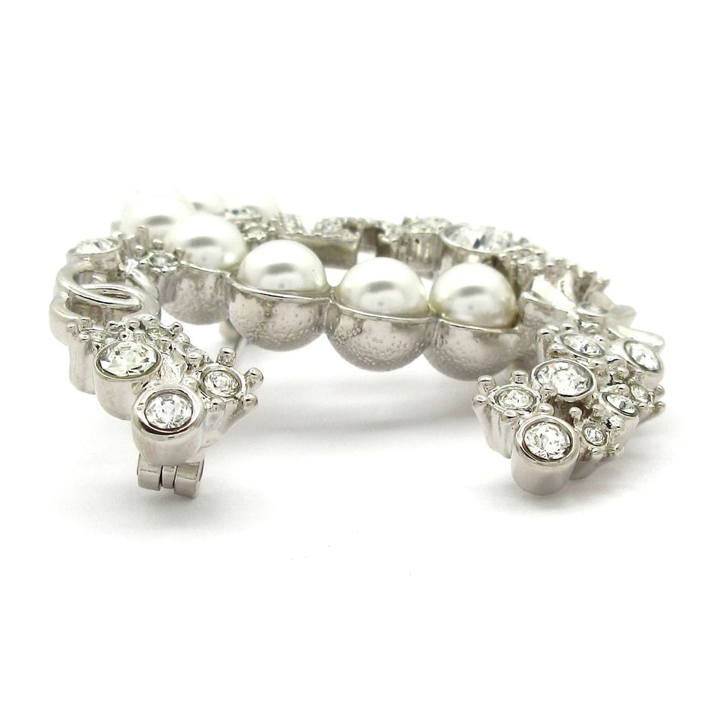 Chanel Brooch CC Logo Silver Clear — view 5