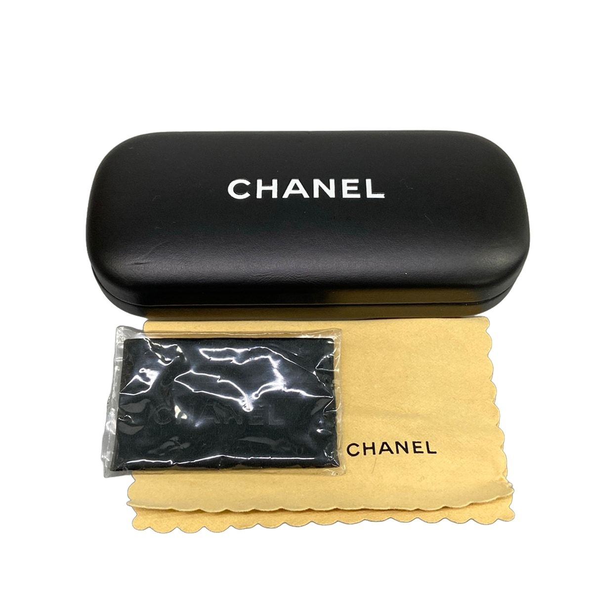 Chanel Sunglasses Dark Gray Ivory Black Vintage CC Logo Eyewear — view 6