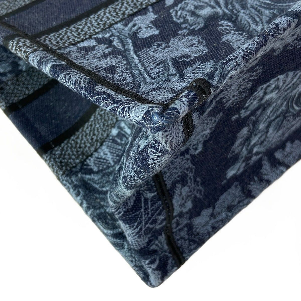 Dior Tote Book Vintage Small Navy Black Blue Gray — view 6