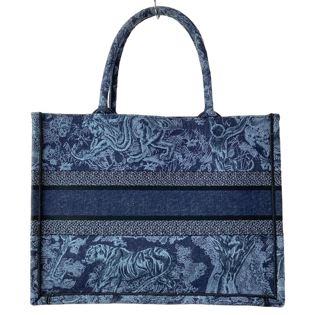 Dior Tote Book Vintage Small Navy Black Blue Gray — view 3