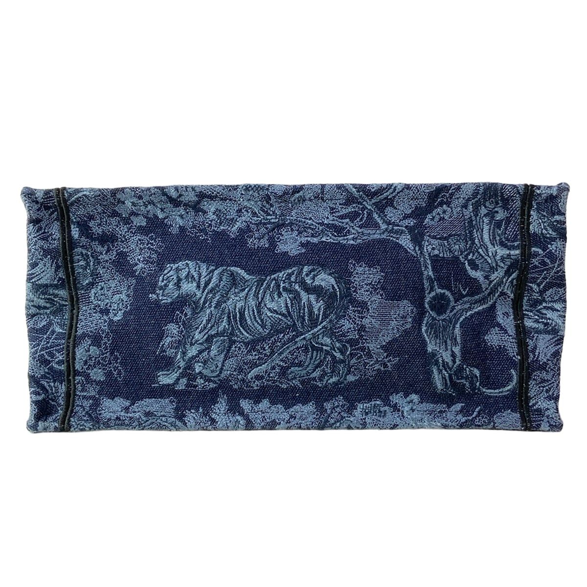 Dior Tote Book Vintage Small Navy Black Blue Gray — view 5
