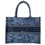 Dior Tote Book Vintage Small Navy Black Blue Gray