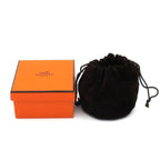 Hermes Bracelet Medallion Collier de Chien Leather Orange Silver Studs — view 8