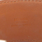 Hermes Bracelet Medallion Collier de Chien Leather Orange Silver Studs — view 5