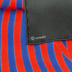 Hermes Scarf Carre 90 Black Blue Red Maillons de Joel Stein Maillon Geometric — view 2