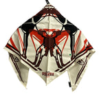 Hermes Scarf Pointie Ivory Orange Multi Caleche Elastique Silk — view 2