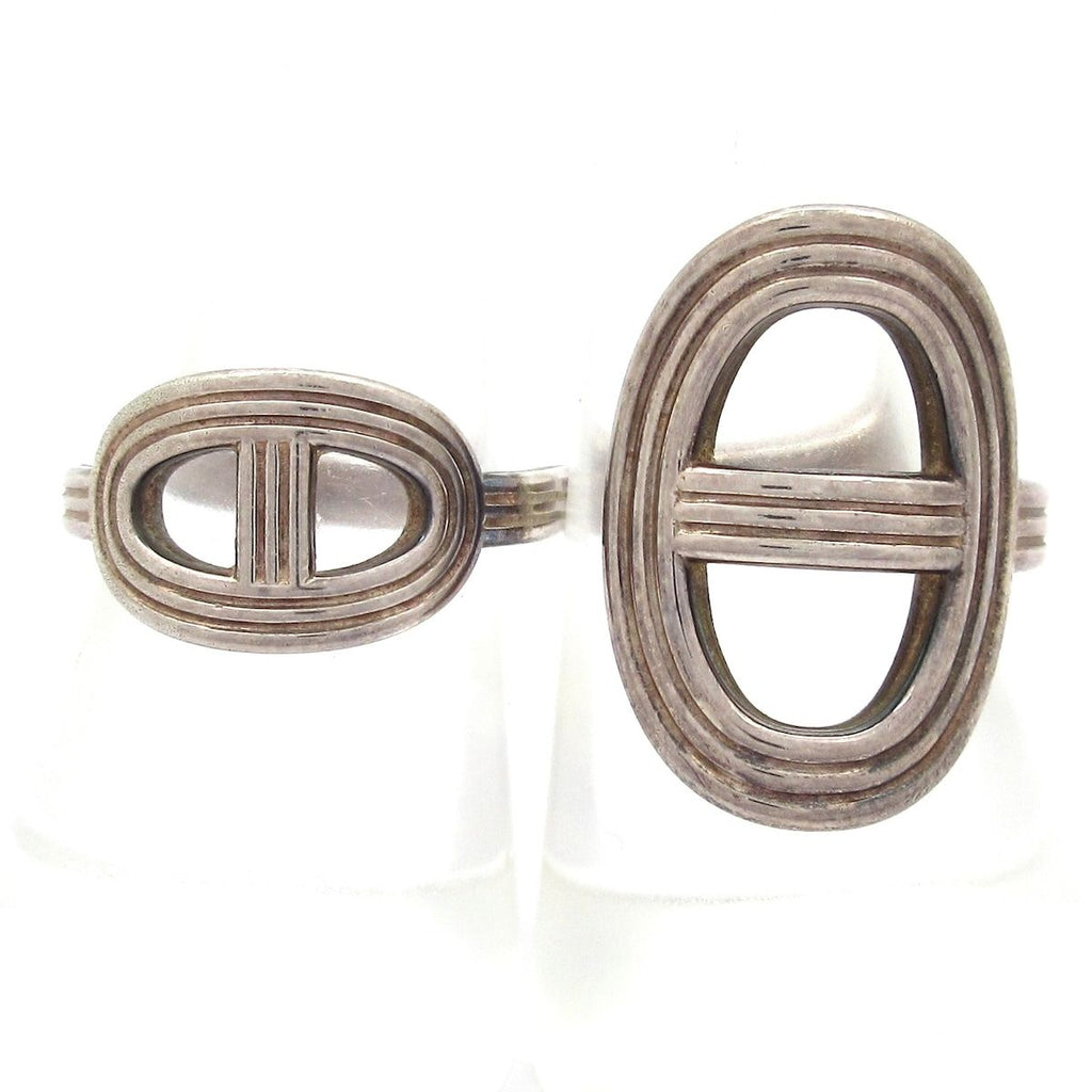 Hermes Ring 53 Chaine D'ancre Silver Double