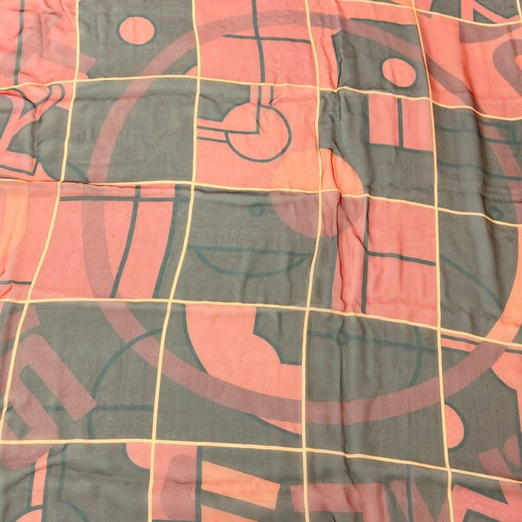 Hermes Scarf Carre 140 Orange Red Multi Sheath Silk — view 4