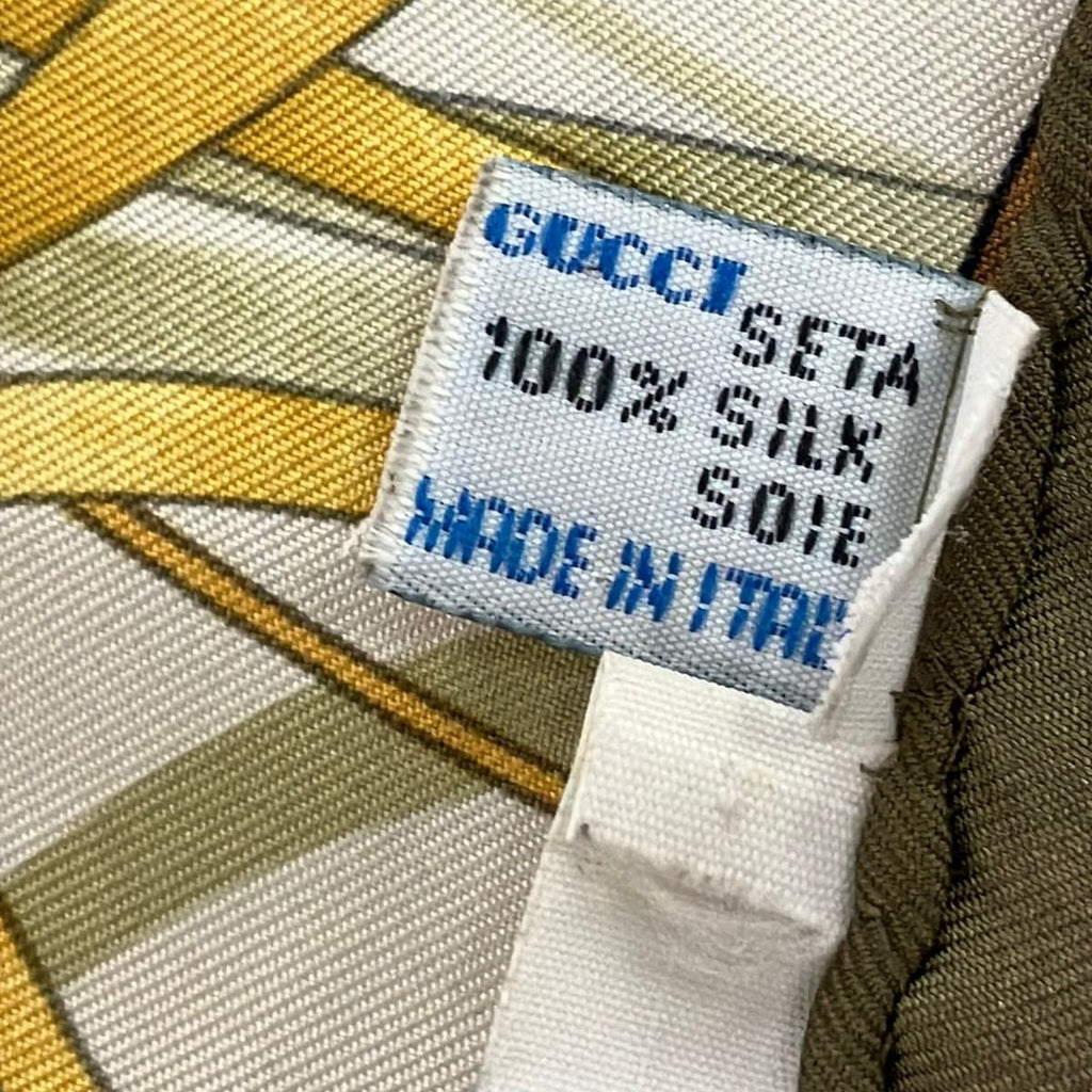 Gucci Scarf Khaki Ivory Multi Bird — view 3