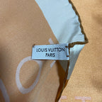 Louis Vuitton Damier Scarf Silk 100% Orange — view 4