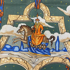 Hermes Carre 90 Cavaliers Des Nuages Scarf Green Silk — view 4