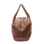 Bottega Veneta Brera Brown Trim Intrecciato Leather Messenger — view 3