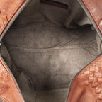 Bottega Veneta Brera Brown Trim Intrecciato Leather Messenger — view 9