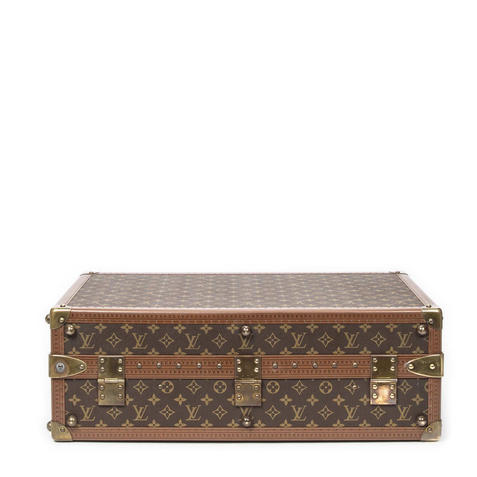 Louis Vuitton Vintage Gemine Trave Case Trunk for Shoes Brown Monogram Canvas — view 6