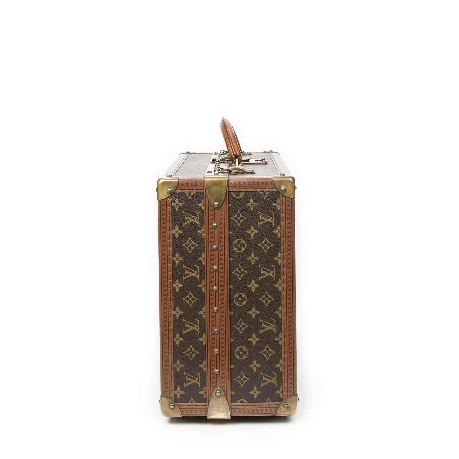 Louis Vuitton Vintage Gemine Trave Case Trunk for Shoes Brown Monogram Canvas — view 4