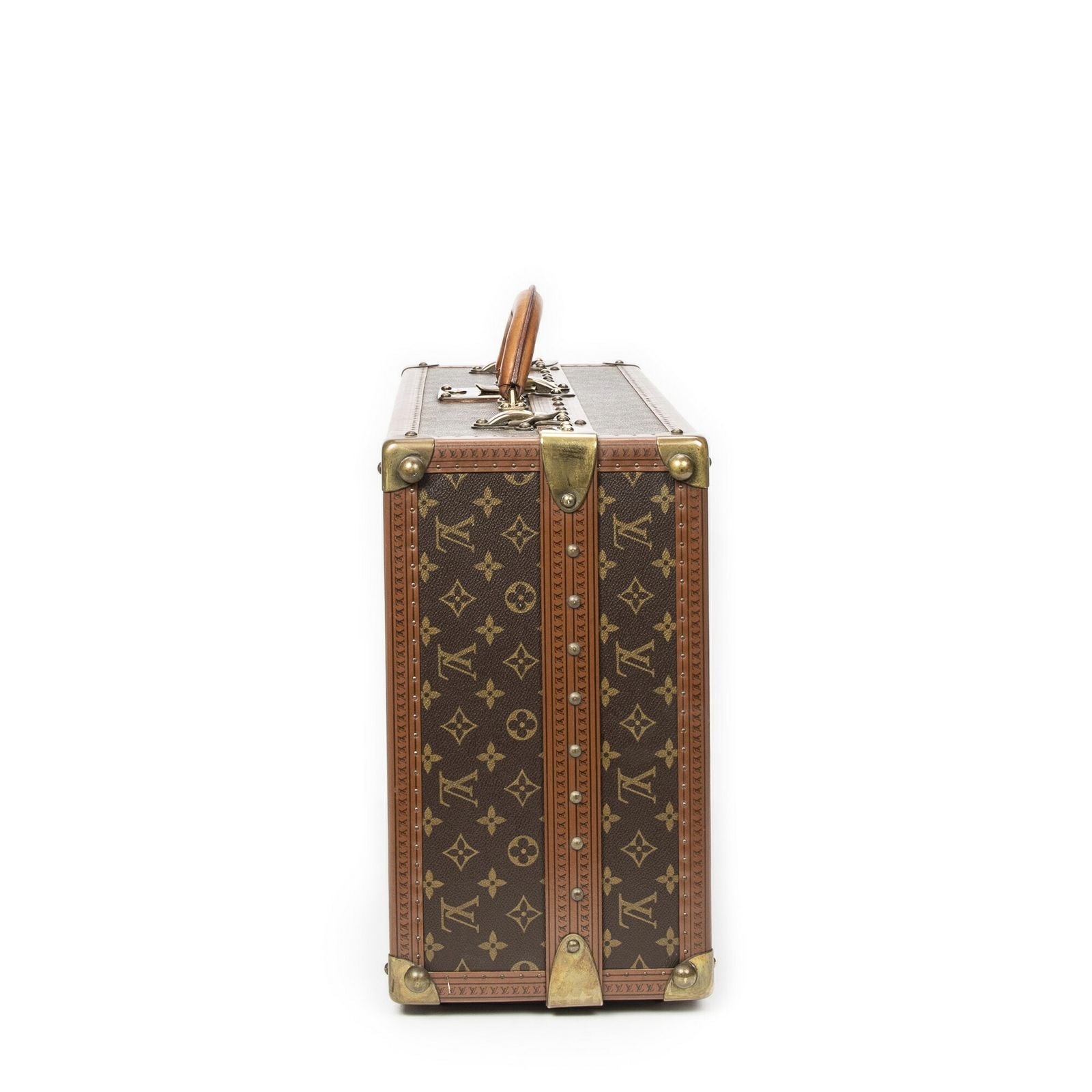 Louis Vuitton Vintage Gemine Trave Case Trunk for Shoes Brown Monogram Canvas — view 3
