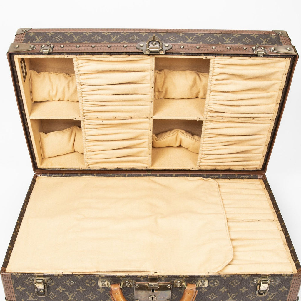 Louis Vuitton Vintage Gemine Trave Case Trunk for Shoes Brown Monogram Canvas — view 7