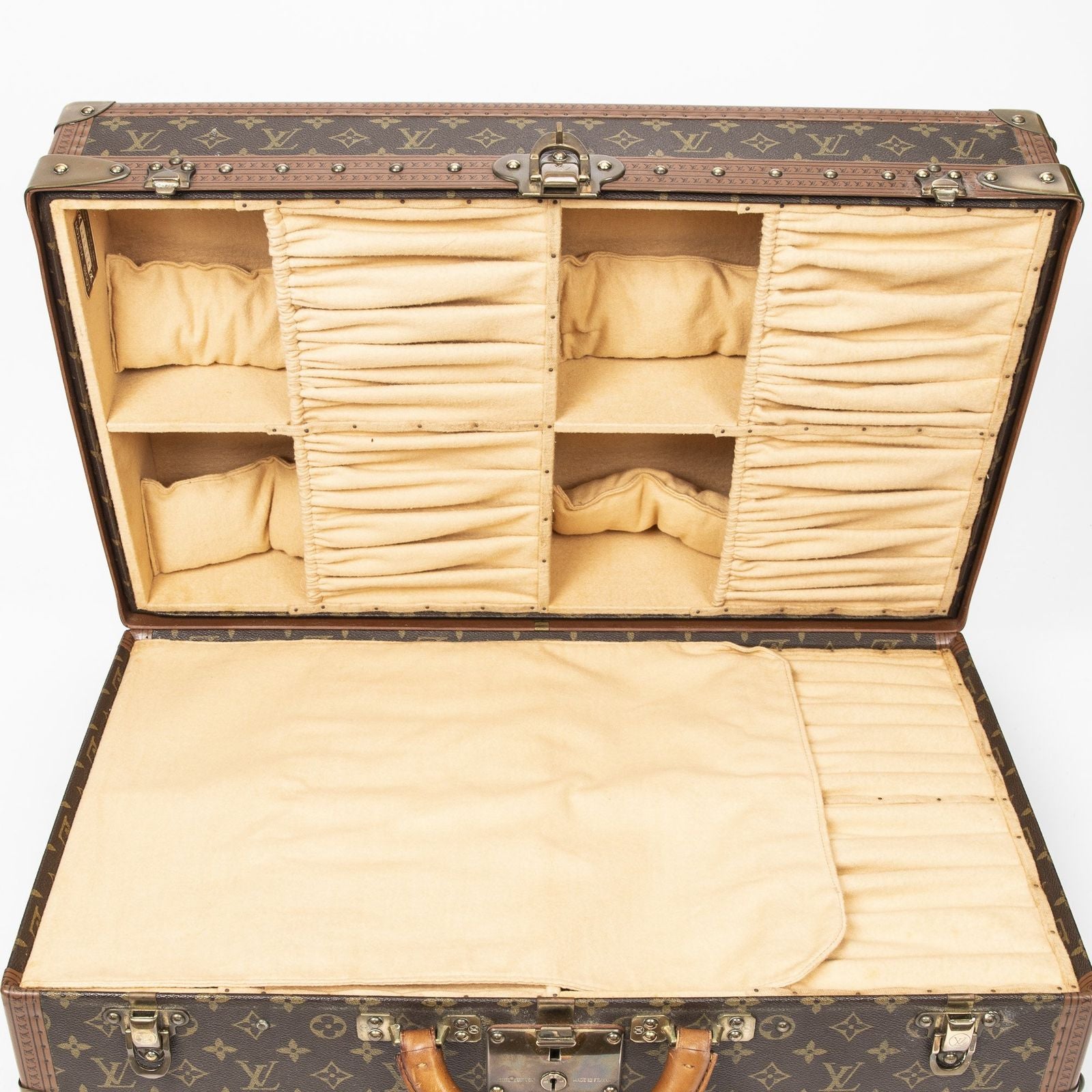 Louis Vuitton Vintage Gemine Trave Case Trunk for Shoes Brown Monogram Canvas — view 7