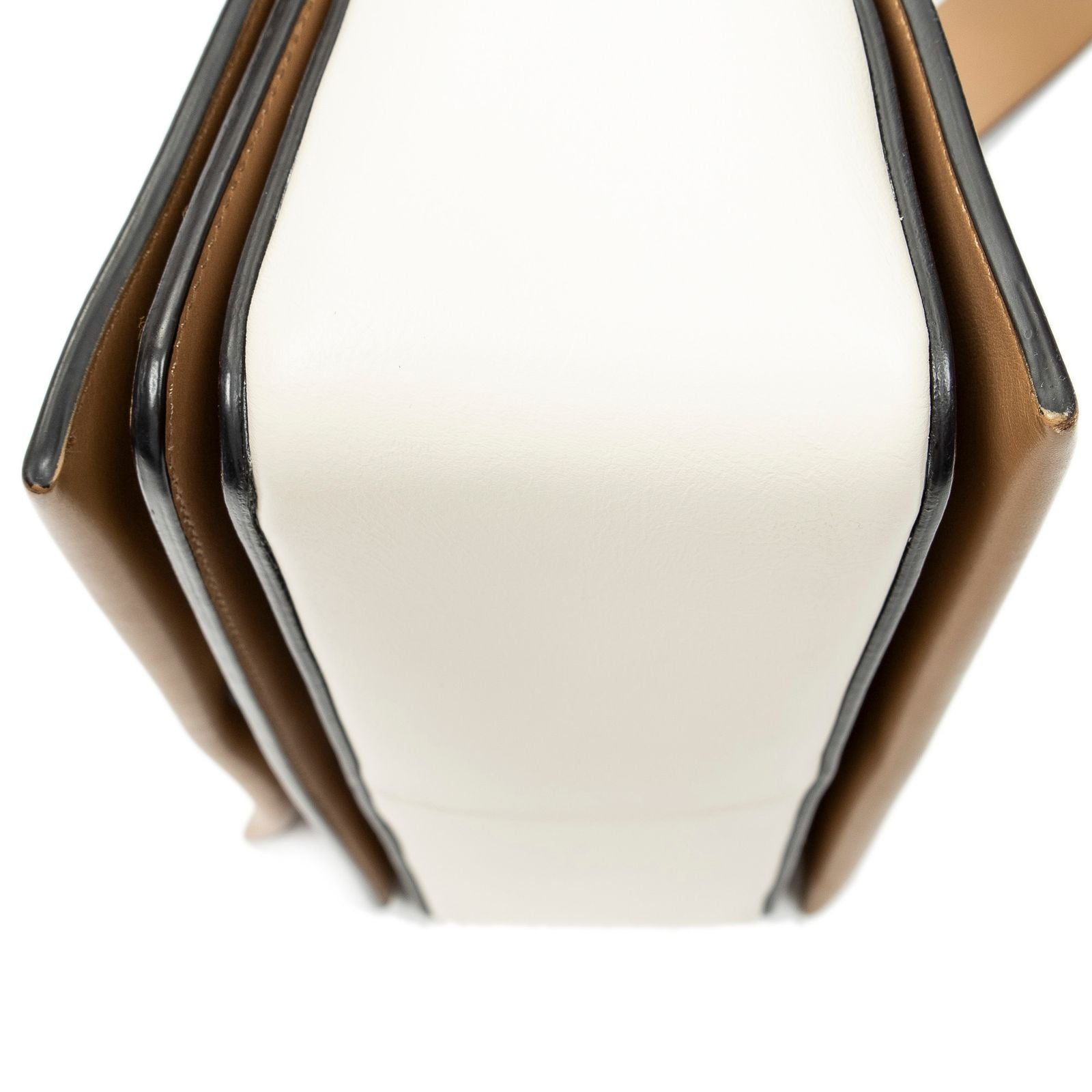 Celine Frame Cross Belt Bag Tan Ivory Calfskin Leather — view 8