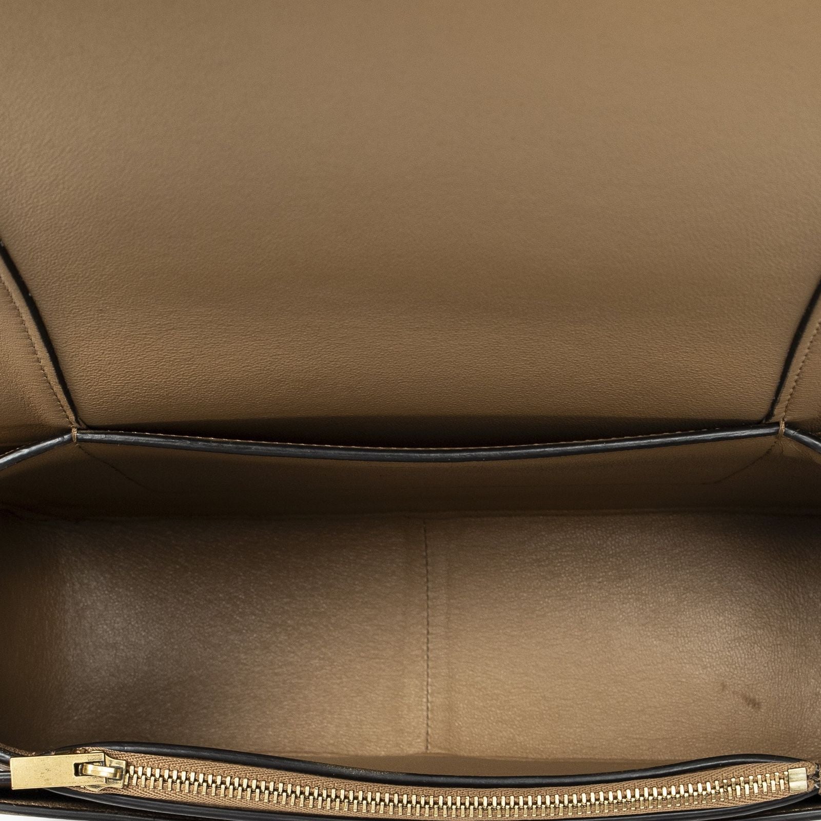 Celine Frame Cross Belt Bag Tan Ivory Calfskin Leather — view 9