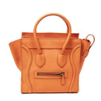 Celine Micro Luggage Orange Gray Leather