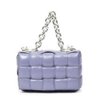 Bottega Venetathe Chain Cassette Lilac Maxi Intrecciato Leather Messenger