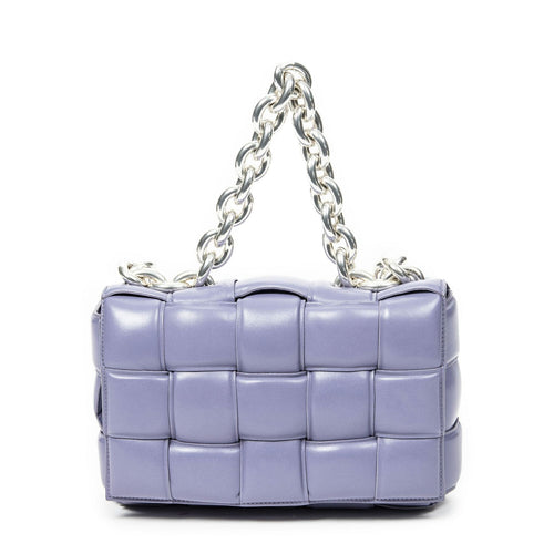 Bottega Venetathe Chain Cassette Lilac Maxi Intrecciato Leather Messenger