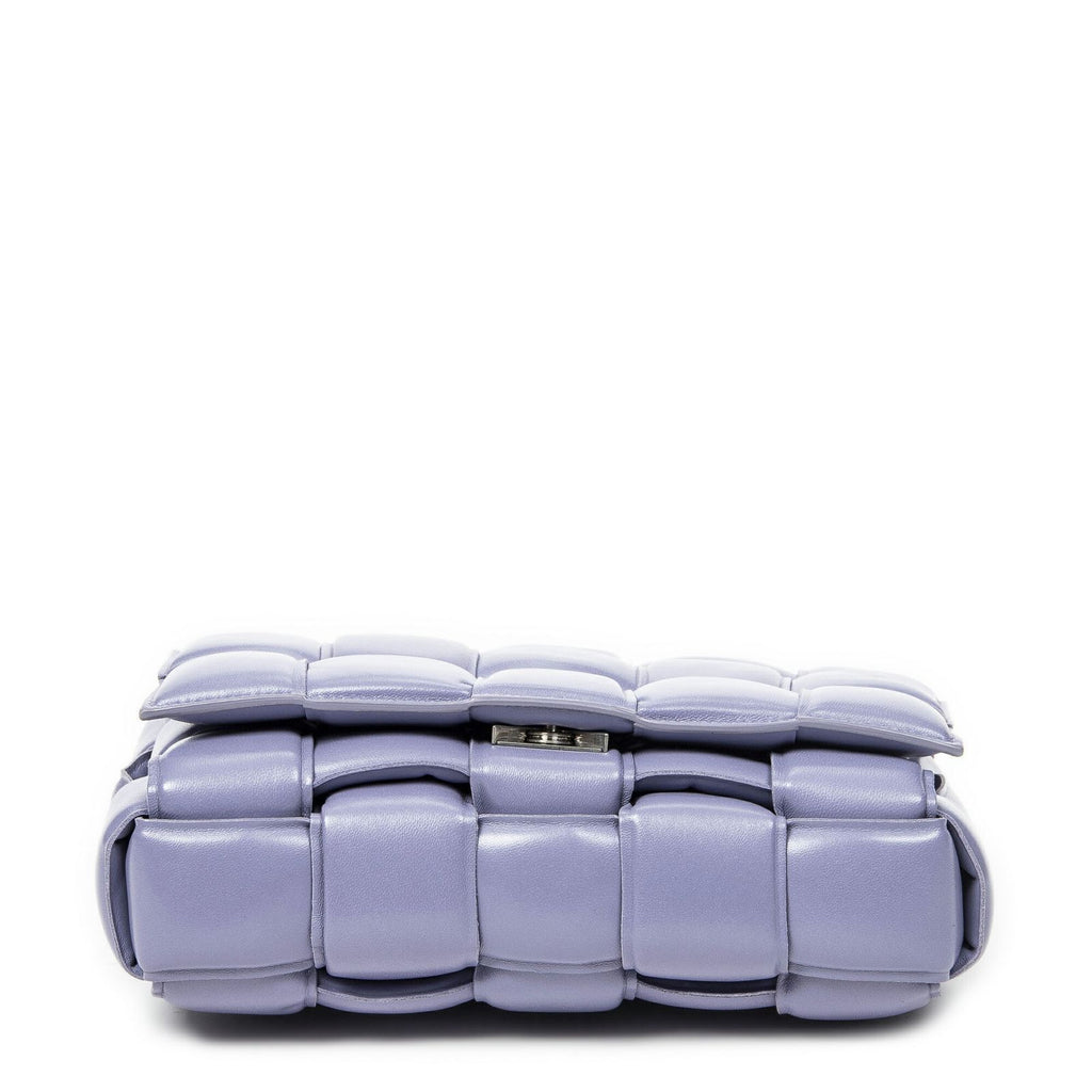 Bottega Venetathe Chain Cassette Lilac Maxi Intrecciato Leather Messenger — view 6