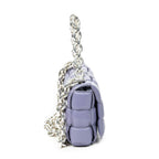 Bottega Venetathe Chain Cassette Lilac Maxi Intrecciato Leather Messenger — view 4